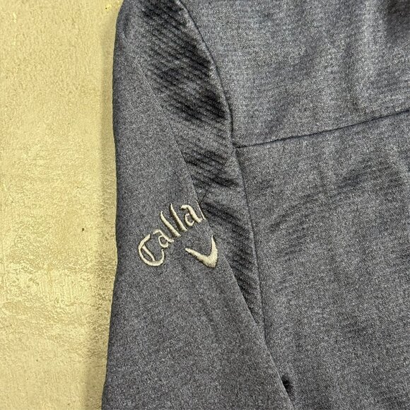 Callaway Weather Series Long Sleeve 1/4 Zip Golf Pullover Stretch Blue Medium - Picture 5 of 9
